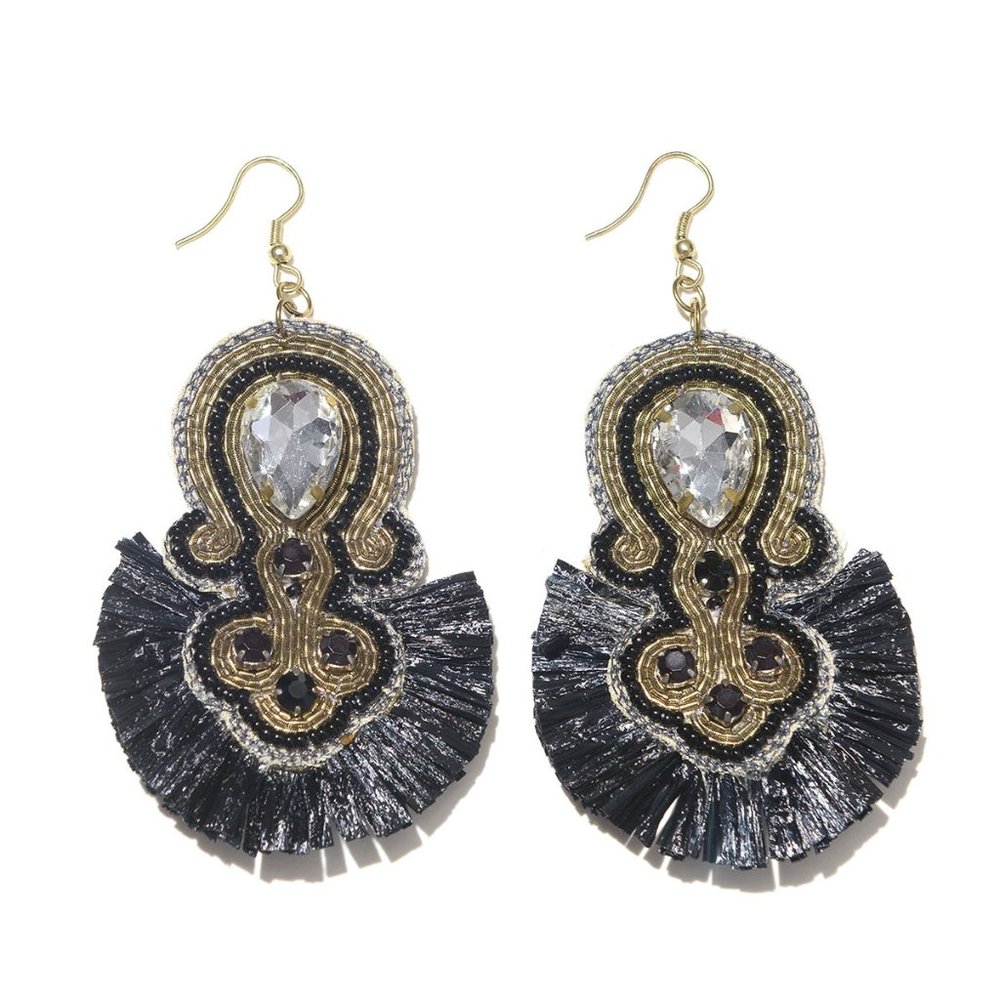 🌹Black and Golden Thread in Goldtone - Picture 3 of 4